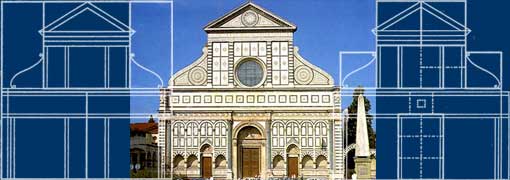 Gliederung der Fassade von S. Maria Novella Gliederung der Fassade von S. Maria Novella